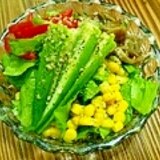 ナメコのマリネと夏野菜サラダ
